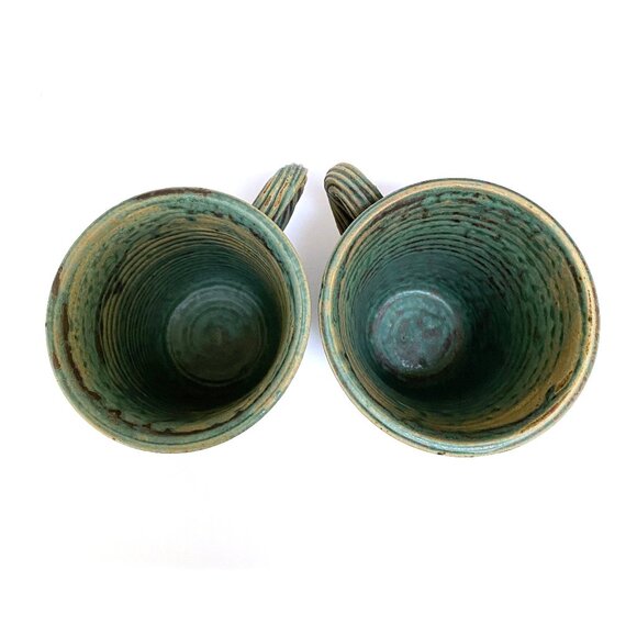 Unique Handmade Studio Pottery Mug Set: Cozy Woodland - Picture 4 of 7